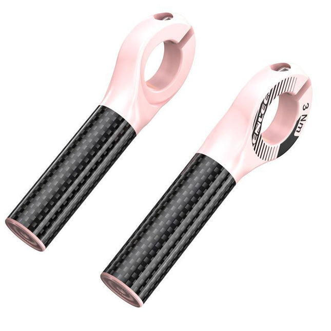 Black and Pink Ultralight Carbon Fiber Bicycle Bar Ends