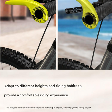 Black Ultralight Ergonomic Bike Bar Ends - High-Strength Composite Horn Grips (22.2mm)