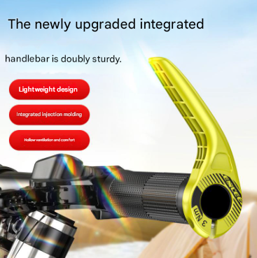 Red Ultralight Ergonomic Bike Bar Ends - High-Strength Composite Horn Grips (22.2mm)