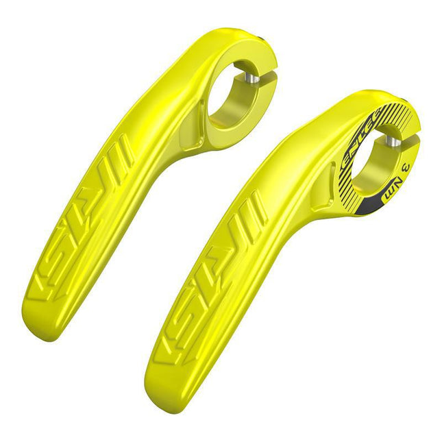 Fluorescent Yellow Ultralight Ergonomic Bike Bar Ends