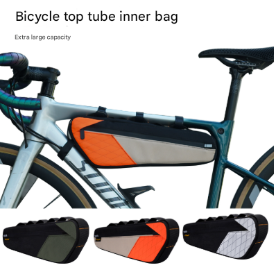 Black and Green Waterproof Bicycle Frame Bag – product detail
