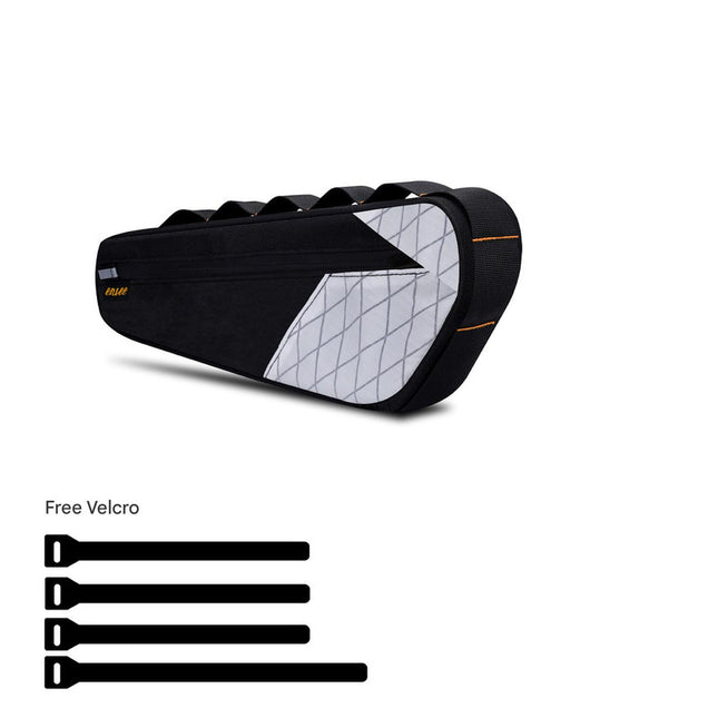 Black and White Waterproof Bicycle Frame Bag