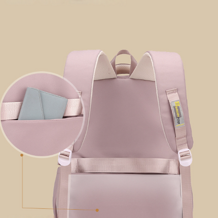 Light Blue Large Capacity Waterproof Student Backpack - Fits 15-Inch Laptop, Multi-Pocket Travel Daypack