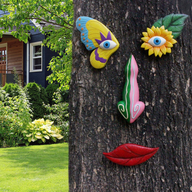 Colorful Vibrant Resin Tree Face Art