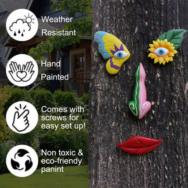 Colorful Vibrant Resin Tree Face Art – product detail