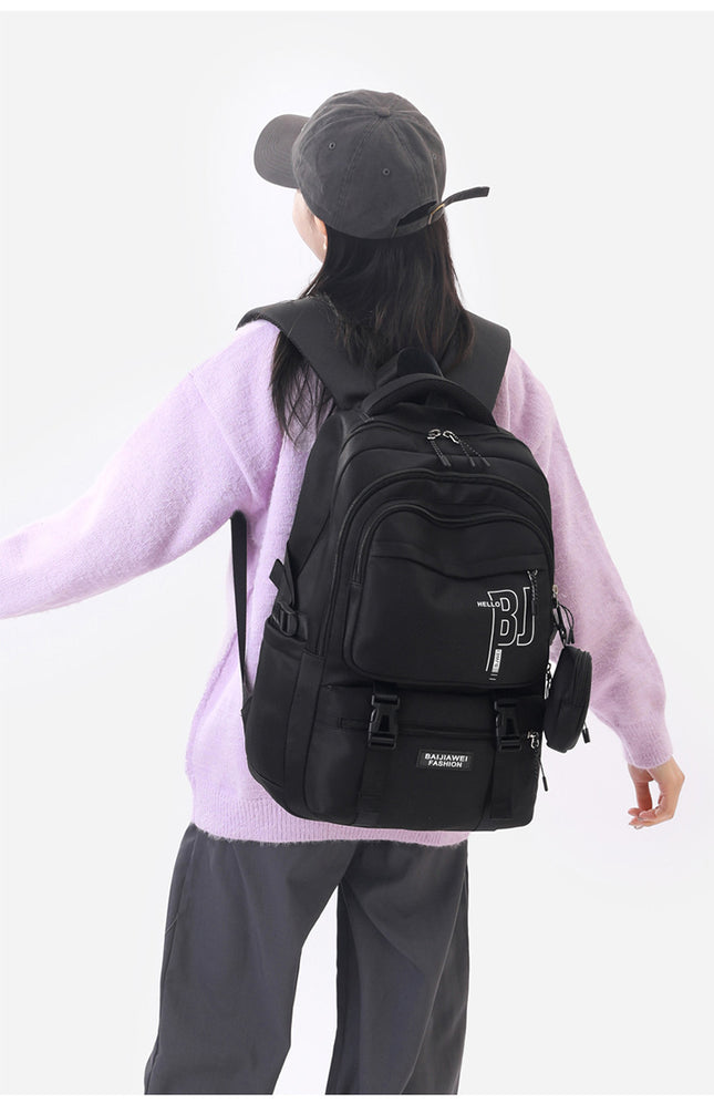 Black Large Capacity Student Backpack – product detail
