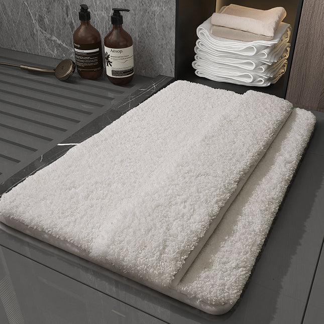 White Ultra Absorbent Plush Bath Mat