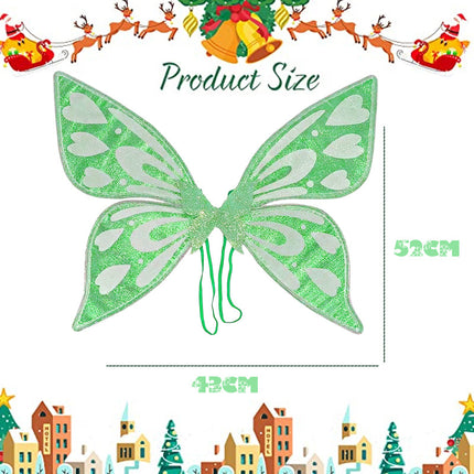 Purple Sparkling Fairy Wings - Lightweight Glitter Butterfly Costume Accessory for Kids & Adults