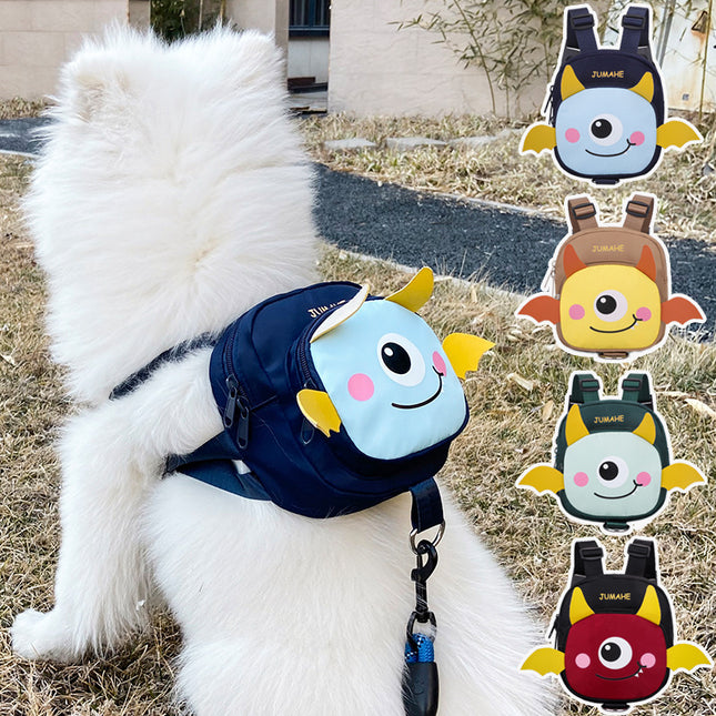 Brown Adorable Monster Pet Backpack Harness – product detail