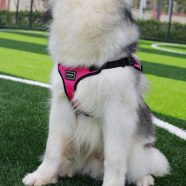 Size L Black and Pink Ultimate Dog Harness Vest with Backpack – product detail