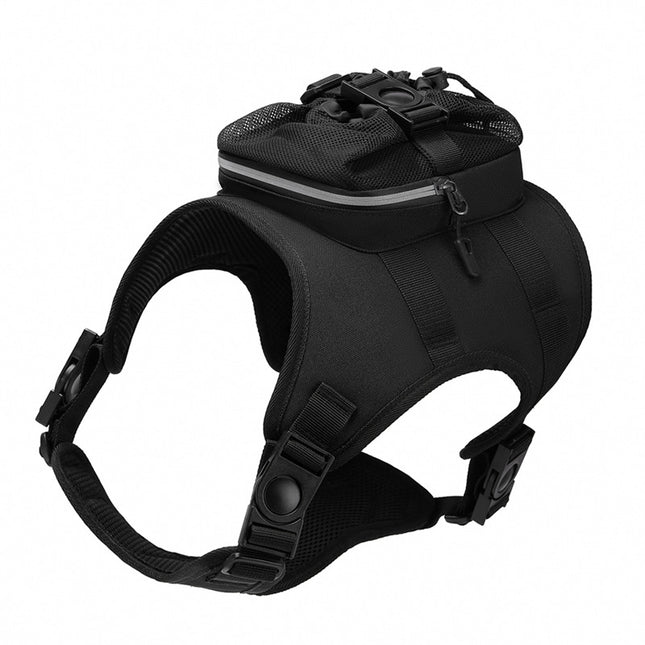 Size S Black Ultimate Dog Harness Vest with Backpack