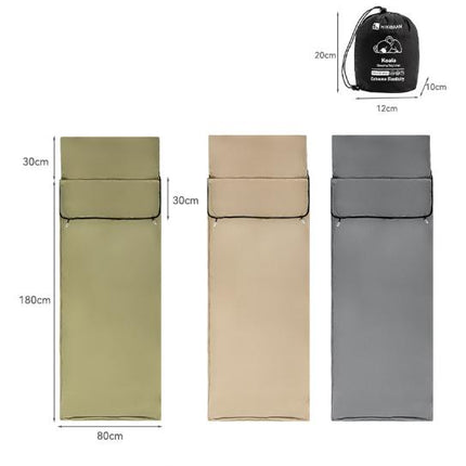 Grey Ultra-Stretch Sleeping Bag Liner - Portable & Lightweight Envelope Sleep Sack for Camping & Travel