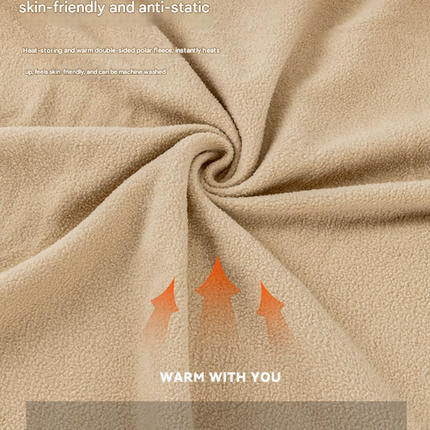 Green Cozy 4-in-1 Wearable Fleece Poncho Sleeping Bag - Multifunctional Camping Blanket with Detachable Hood