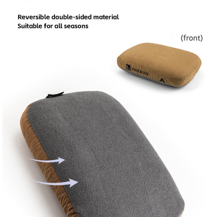 Green Reversible Memory Foam Travel Pillow - All-Season Comfort Neck Support for Deep Sleep & Portability