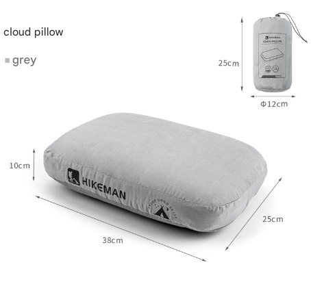 Grey Reversible Memory Foam Travel Pillow