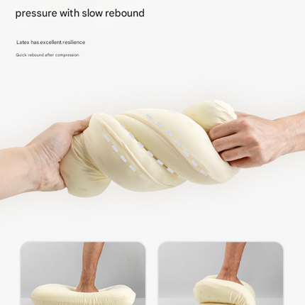 Grey Reversible Memory Foam Travel Pillow - All-Season Comfort Neck Support for Deep Sleep & Portability
