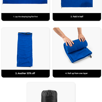 Green Versatile Double-Sided Fleece Bag Liner - Lightweight & Portable Travel Blanket for Camping & Outdoors