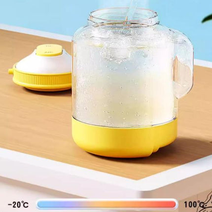 White Large Capacity 2-in-1 Pet Travel Water & Food Bottle Dispenser - Portable Outdoor Dog Feeder with Shoulder Strap