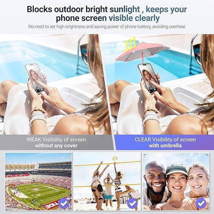 Yellow Magnetic Phone Umbrella Sun Shade – hardware detail