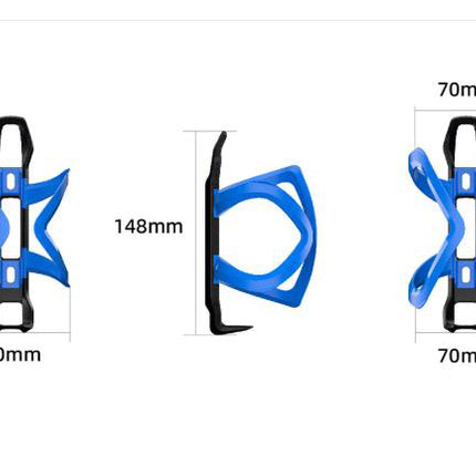 Fluorescent Yellow Ultra Lightweight Road & Mountain Bike Water Bottle Cage - 39g Polycarbonate + Glass Fiber, Fits Most Bottles