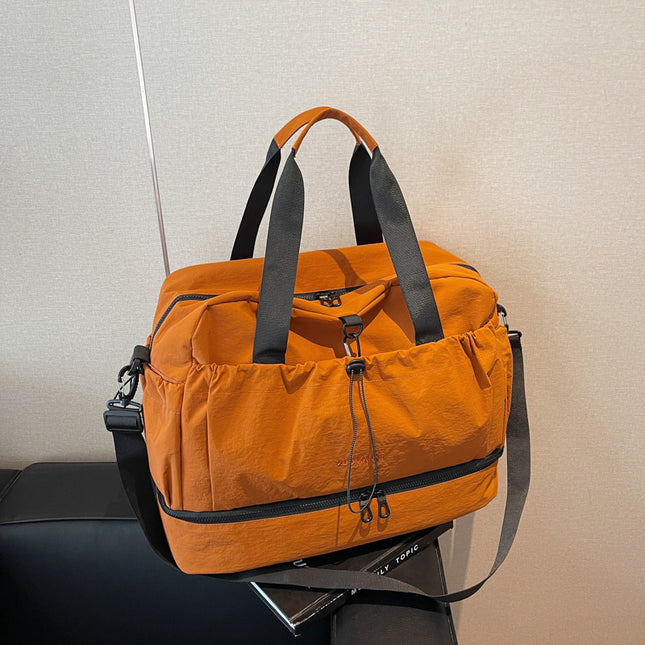 Orange and Black Large Capacity Travel Bag with Wet/Dry V888-ELOSUNG32658