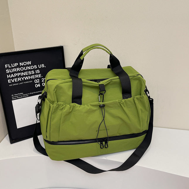 Green and Black Large Capacity Travel Bag with Wet/Dry V888-ELOSUNG32659