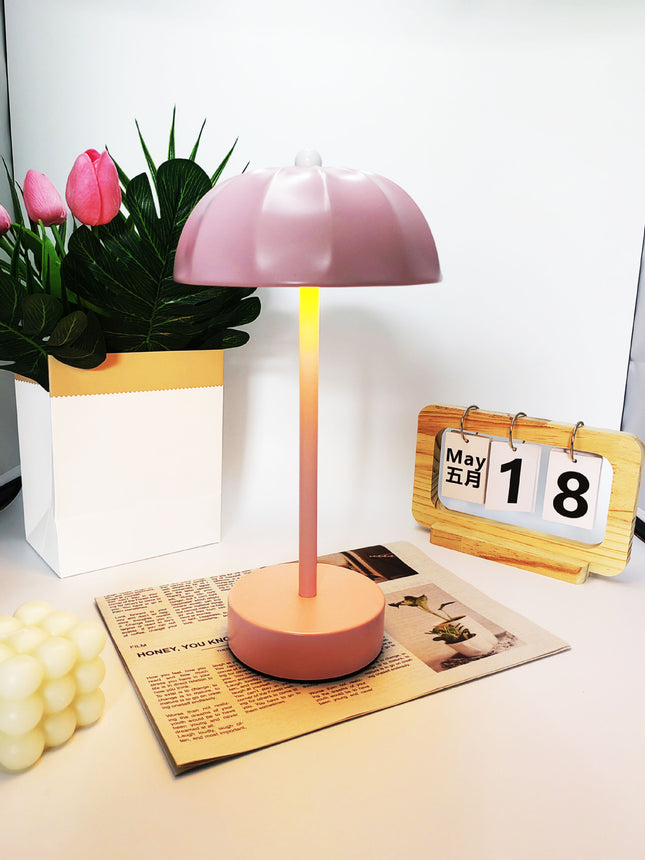 Pink Chic Mushroom LED Table Lamp