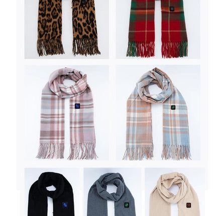 Pink USB Electric Heated Scarf - 3-Level Heat Setting Winter Neck Warmer