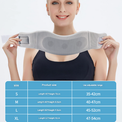Size M Grey Ergonomic Neck Support Brace - Soft Cervical Collar for Posture Correction and Pain Relief