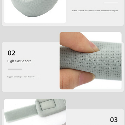 Size M Grey Ergonomic Neck Support Brace - Soft Cervical Collar for Posture Correction and Pain Relief