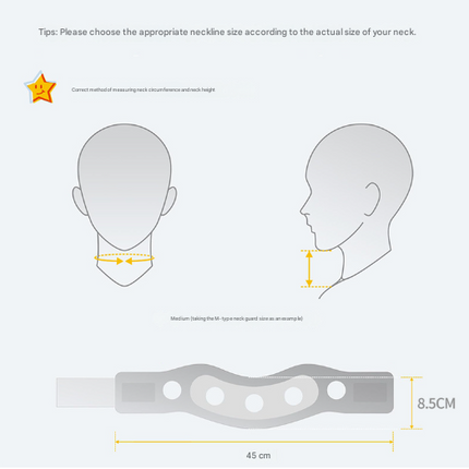 Size XL Light Blue Ergonomic Neck Support Brace - Soft Cervical Collar for Posture Correction and Pain Relief