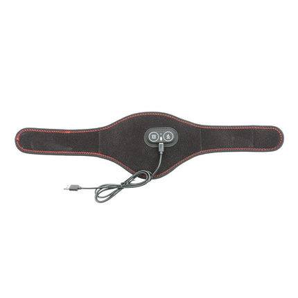 Black Heated Vibrating Neck Wrap - USB Powered Massager for Soothing Pain Relief with 3 Heat & 3 Vibration Modes