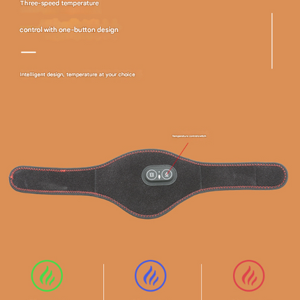Dark Grey Heated Vibrating Neck Wrap - USB Powered Massager for Soothing Pain Relief with 3 Heat & 3 Vibration Modes
