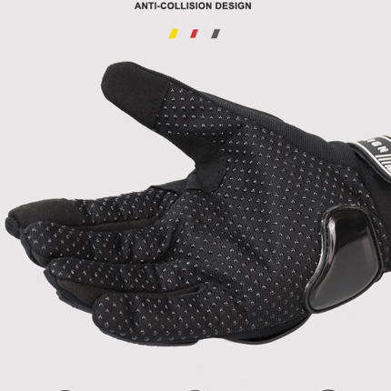 Size 2XL Black Protective Motorcycle Riding Gloves - Hard Knuckle Armour & Touchscreen Fingertips