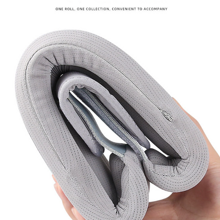 Grey Ergonomic Neck Support Brace - Adjustable Soft Cervical Collar for Posture Correction