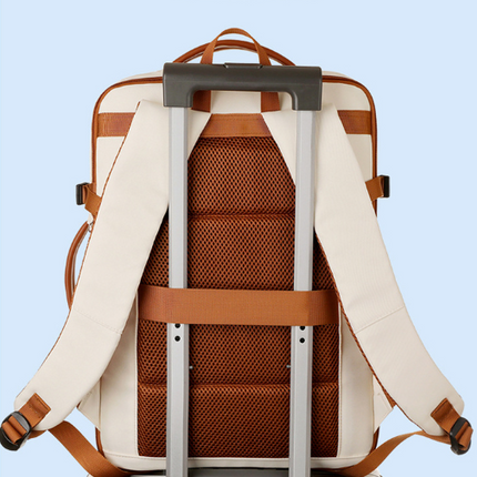 Black Expandable Laptop Backpack with USB Port - Stylish Travel & Business Daypack