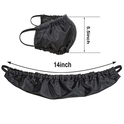 5 Pcs Black Men's Reusable Beard Guard Bib - Protective Beard Cover for Eating and Sleeping - Black Beard Bonnet Apron