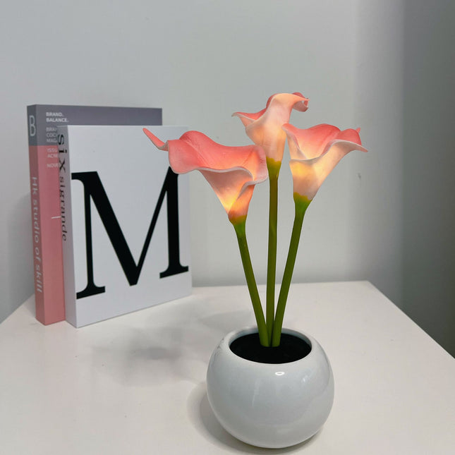 Pink Elegant Calla Lily LED Table Lamp