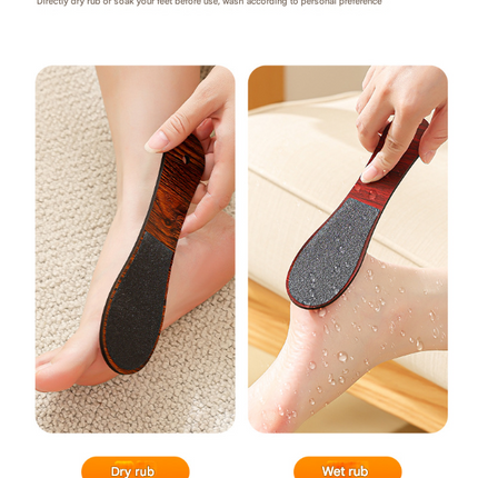 Khaki Professional Pedicure Foot File 10-Pack - Double-Sided Callus Remover with Wooden Handle