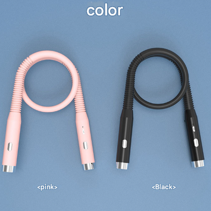 Black Hands-Free LED Neck Reading Light - USB Rechargeable with 3 Color & Brightness Modes, Flexible Gooseneck for Books, Crafts & Knitting