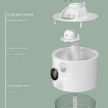 Pink Adorable Space Capsule Humidifier - Portable USB Cool Mist Maker with LED Display & Ambient Night Light