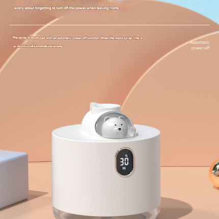 Green Adorable Space Capsule Humidifier - Portable USB Cool Mist Maker with LED Display & Ambient Night Light