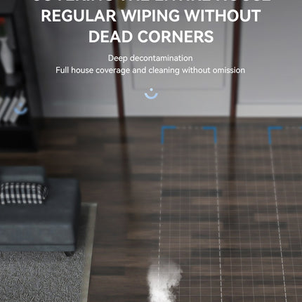 White Smart Robotic Floor Mop with Humidifier Spray - Ultra-Slim Automatic Wet & Dry Floor Cleaner