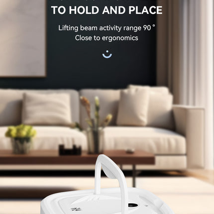 White Smart Robotic Floor Mop with Humidifier Spray - Ultra-Slim Automatic Wet & Dry Floor Cleaner