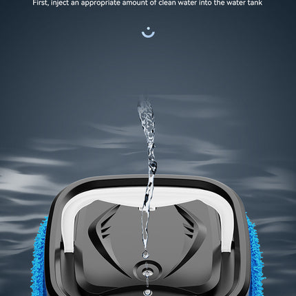 White Smart Robotic Floor Mop with Humidifier Spray - Ultra-Slim Automatic Wet & Dry Floor Cleaner