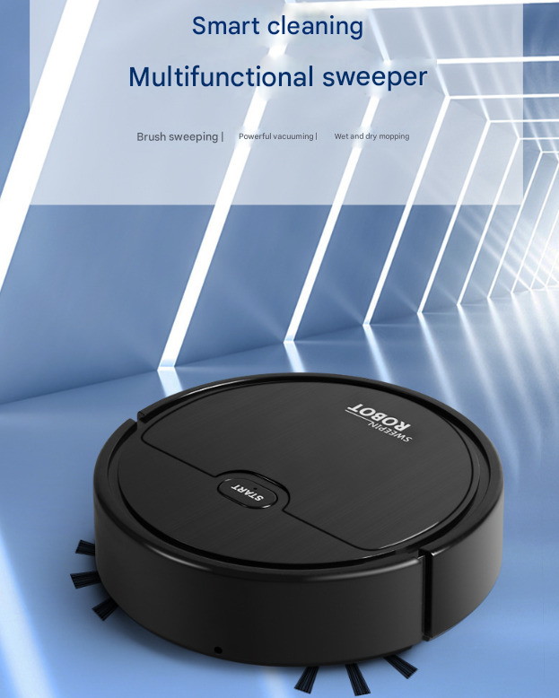 White 3-in-1 Smart Robot Vacuum Cleaner - Automatic Sweeping, Mopping & Suction for Hard Floors & Pet Hair