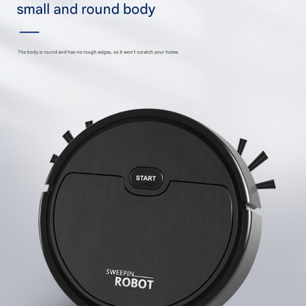 White 3-in-1 Smart Robot Vacuum Cleaner - Automatic Sweeping, Mopping & Suction for Hard Floors & Pet Hair