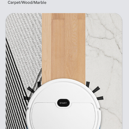 White 3-in-1 Smart Robot Vacuum Cleaner - Automatic Sweeping, Mopping & Suction for Hard Floors & Pet Hair