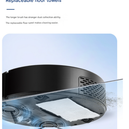 White 3-in-1 Smart Robot Vacuum Cleaner - Automatic Sweeping, Mopping & Suction for Hard Floors & Pet Hair