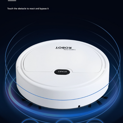Black 3-in-1 Smart Robot Vacuum Cleaner - Automatic Sweeping, Mopping & Suction for Hard Floors & Pet Hair